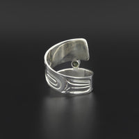 Hummingbird - Silver Ring with Peridot