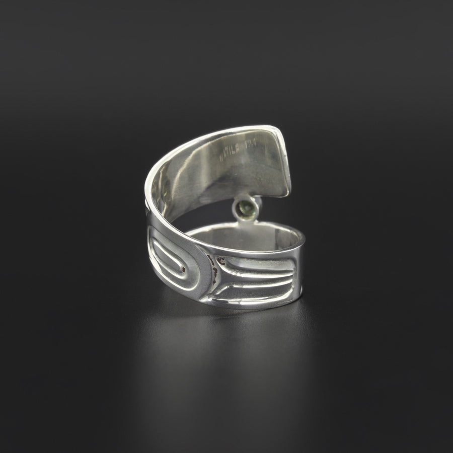 Hummingbird - Silver Ring with Peridot