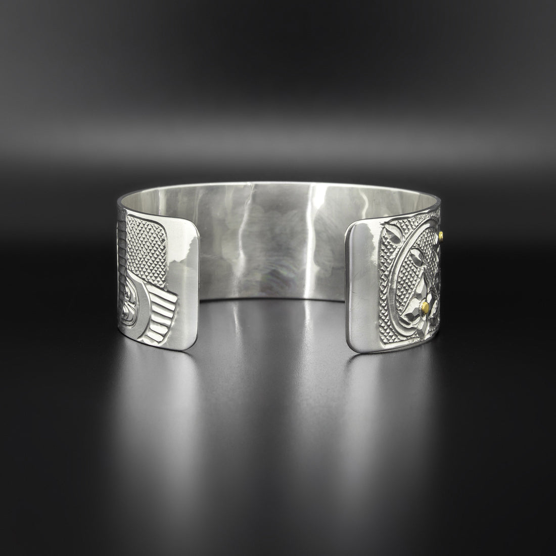 Hummingbird - Silver Bracelet with 14k Gold