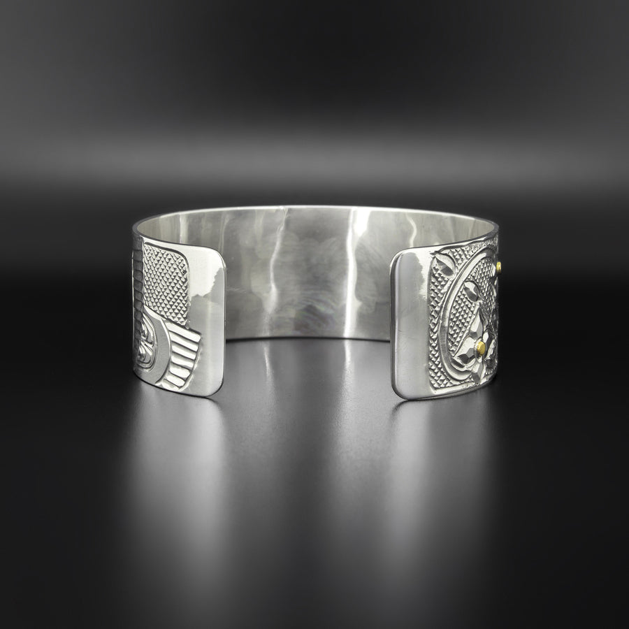 Hummingbird - Silver Bracelet with 14k Gold