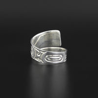 Hummingbird - Silver Ring with Garnet