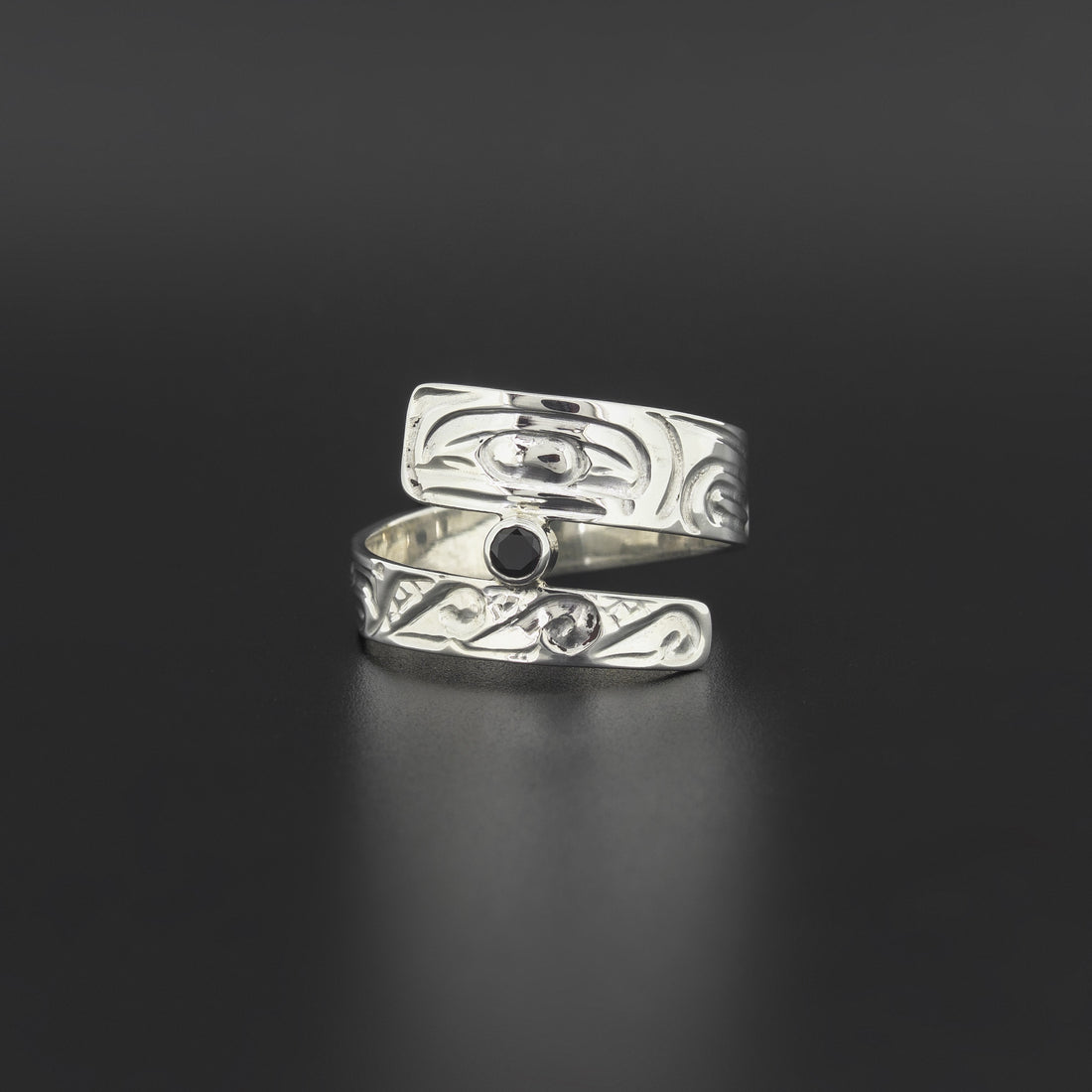 Killerwhale - Silver Ring with Onyx