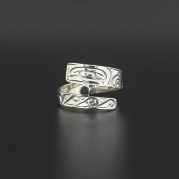 Killerwhale - Silver Ring with Onyx