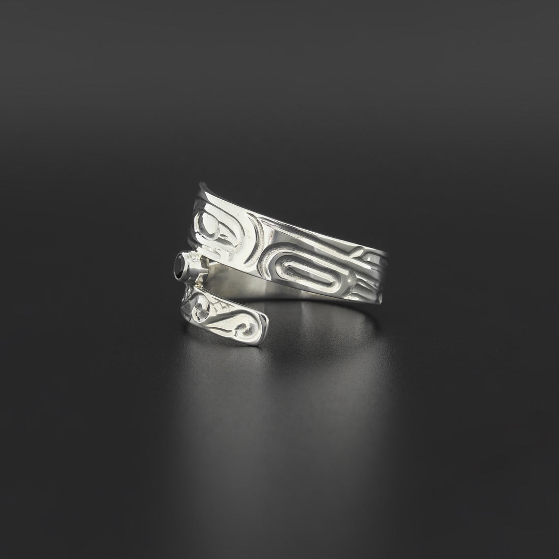 Killerwhale - Silver Ring with Onyx