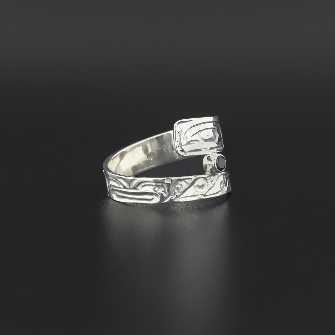 Killerwhale - Silver Ring with Onyx