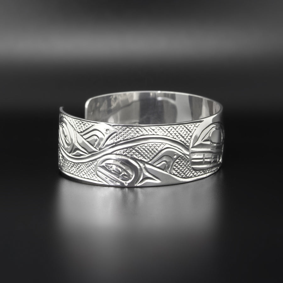 Killerwhale Pod - Silver Bracelet