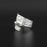 Raven - Silver Ring with Garnet