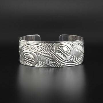 Swimming Salmon - Silver Bracelet