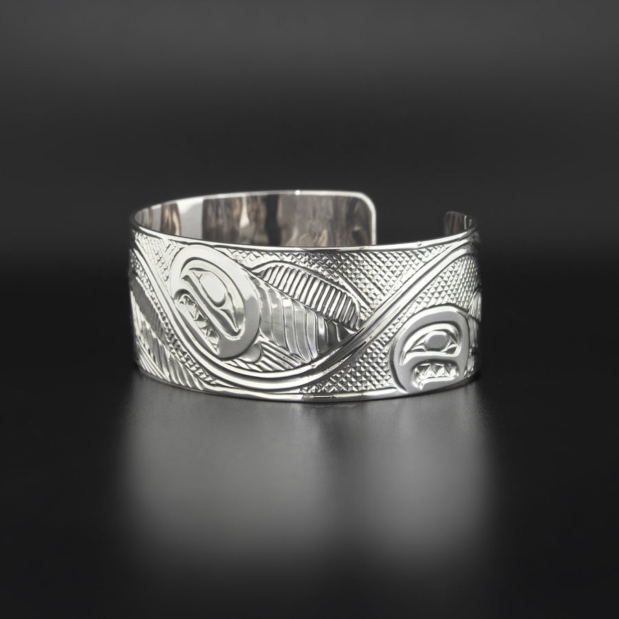 Swimming Salmon - Silver Bracelet