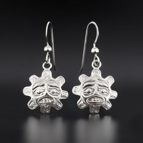 Sun - Silver Earrings