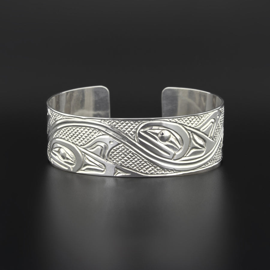 Pod of Whales - Silver Bracelet