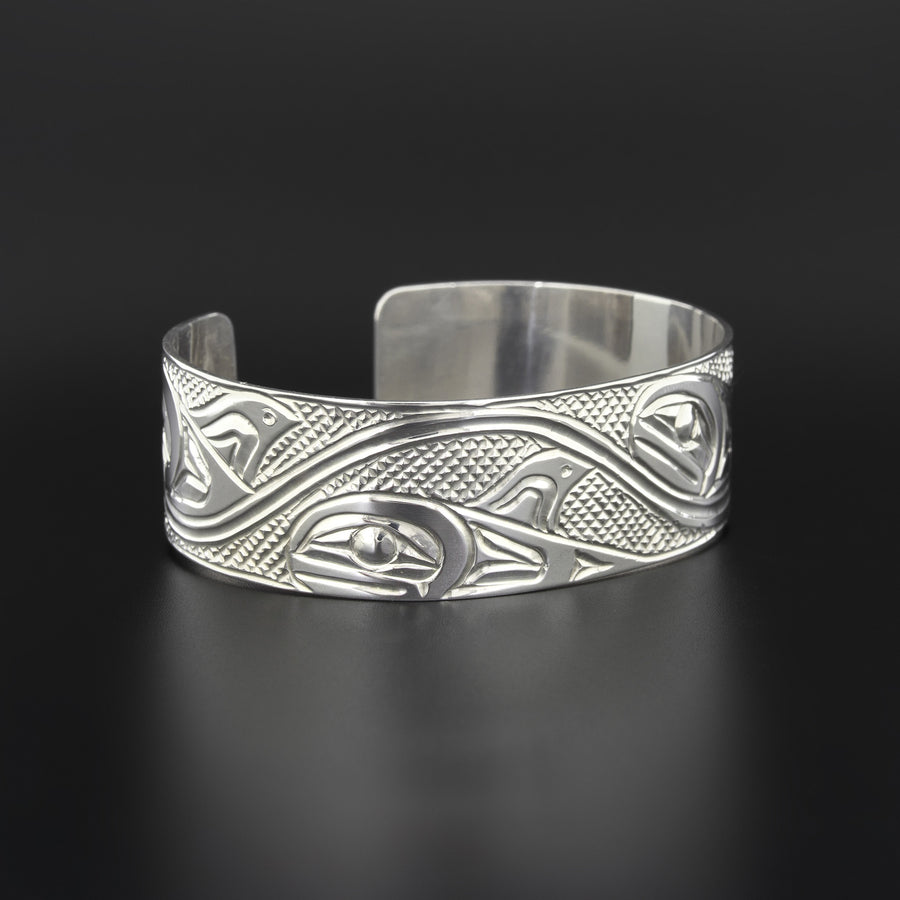 Pod of Whales - Silver Bracelet