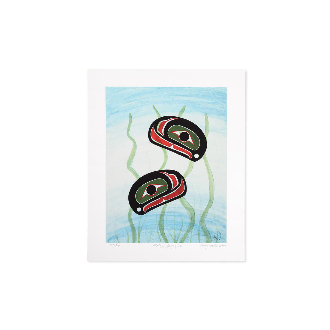 Two Salmon Eggs - Limited Edition Print