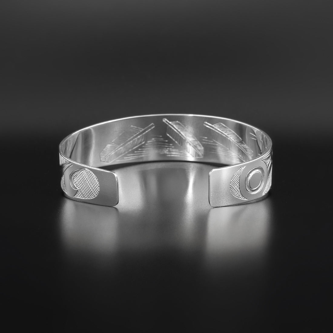 Orca with Flower - Silver Bracelet