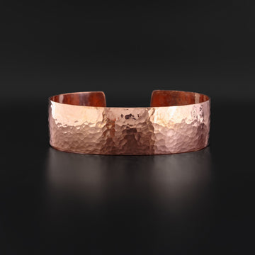 Hammered Copper Bracelet (Long) - 3/4" Wide