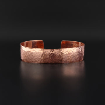 Hammered Copper Bracelet - 1/2" Wide