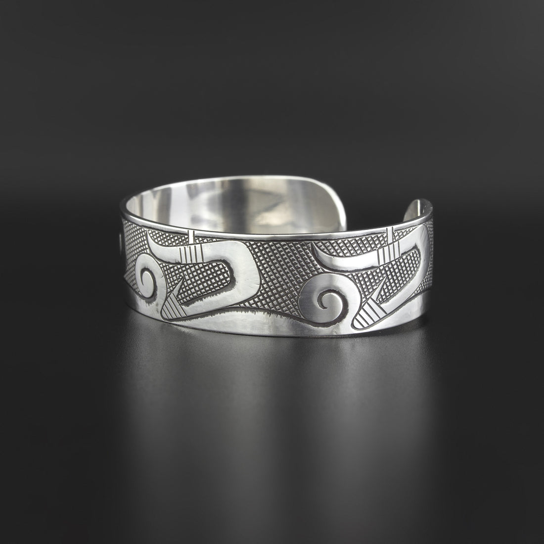 Halibut Hooks - Silver Bracelet