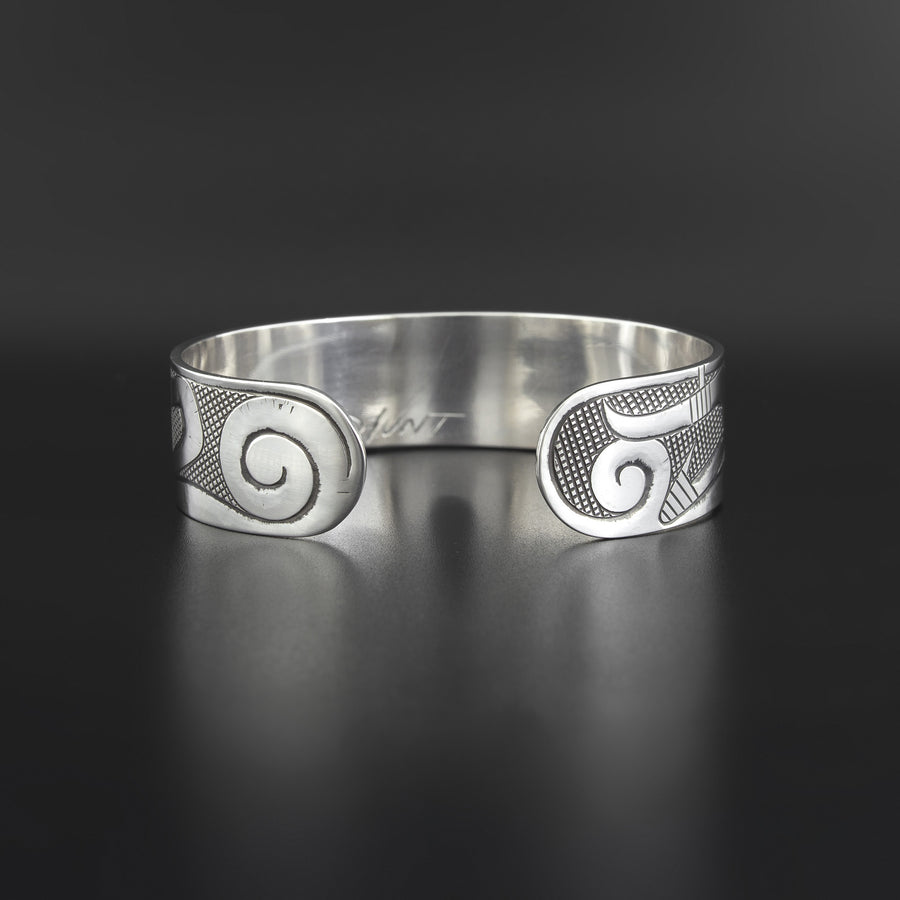 Halibut Hooks - Silver Bracelet