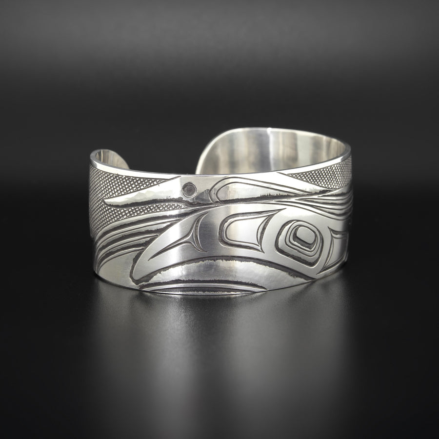 Humpback Breaching - Silver Bracelet