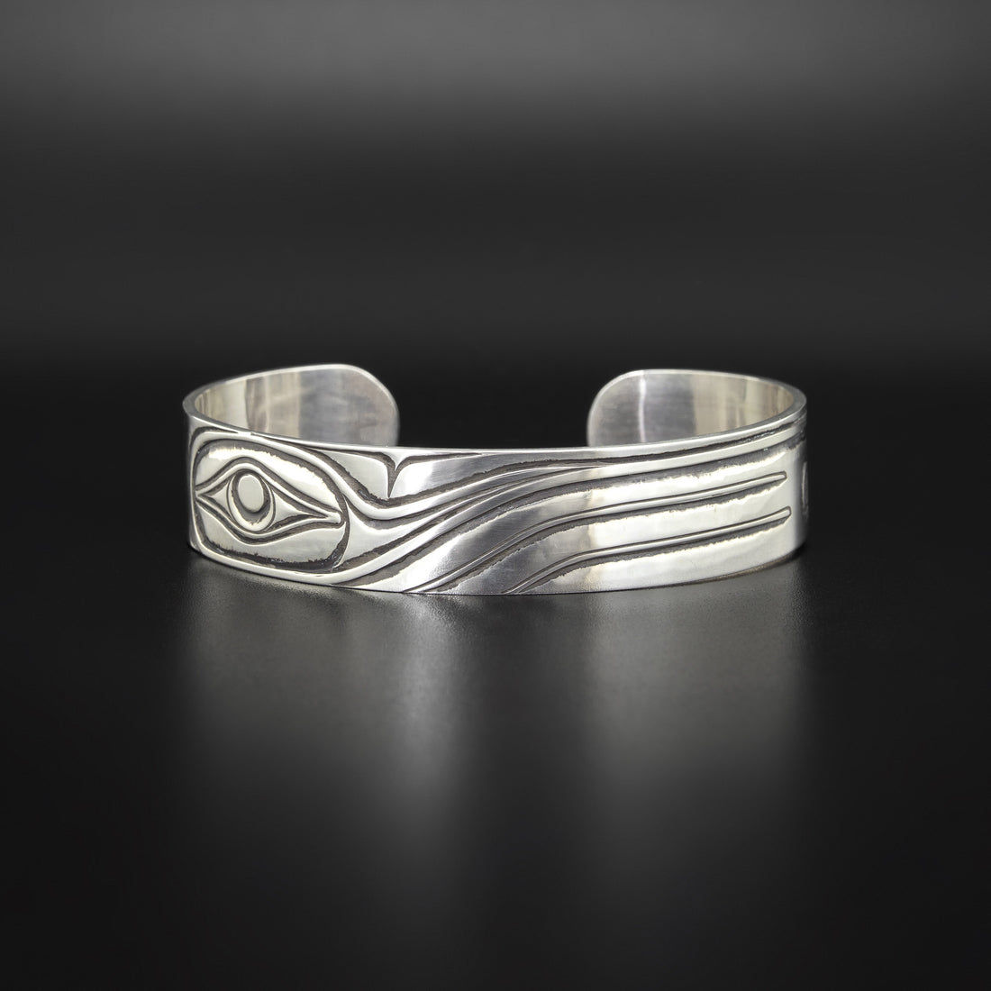 Humpback Up Close - Silver Bracelet
