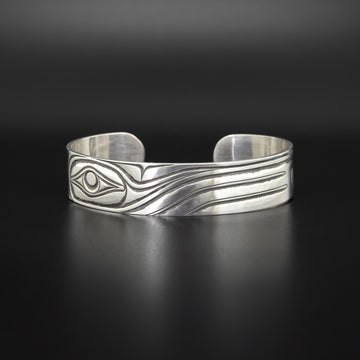 Humpback Up Close - Silver Bracelet