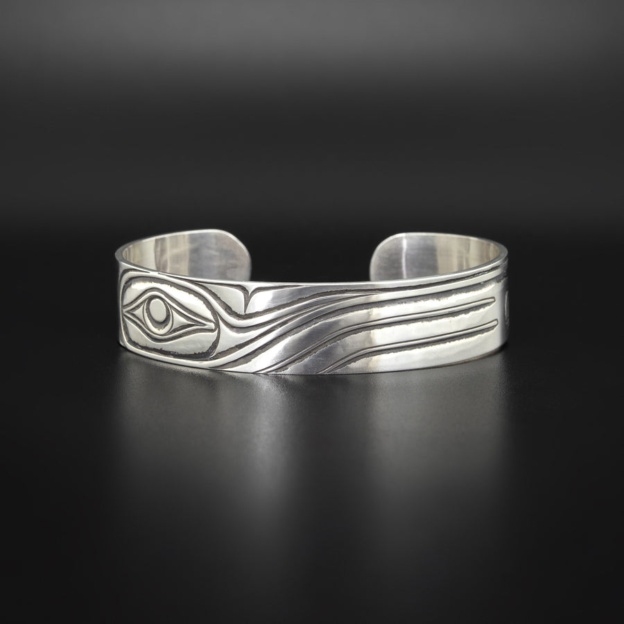 Humpback Up Close - Silver Bracelet