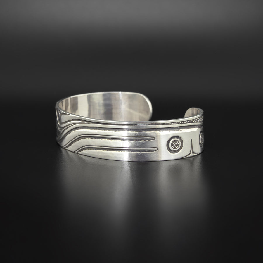Humpback Up Close - Silver Bracelet