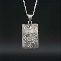 Eagle - Silver Pendant with Abalone