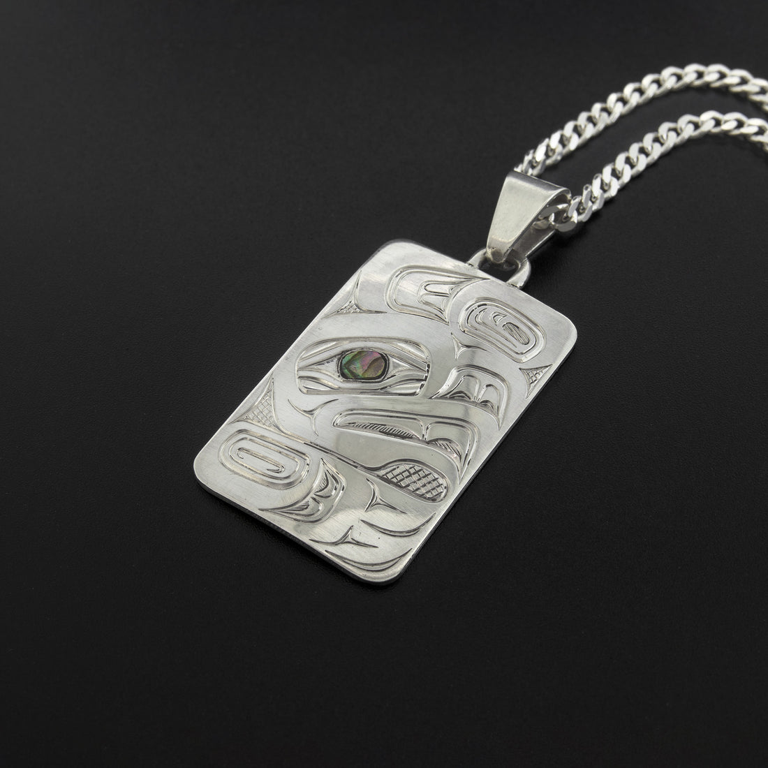 Eagle - Silver Pendant with Abalone