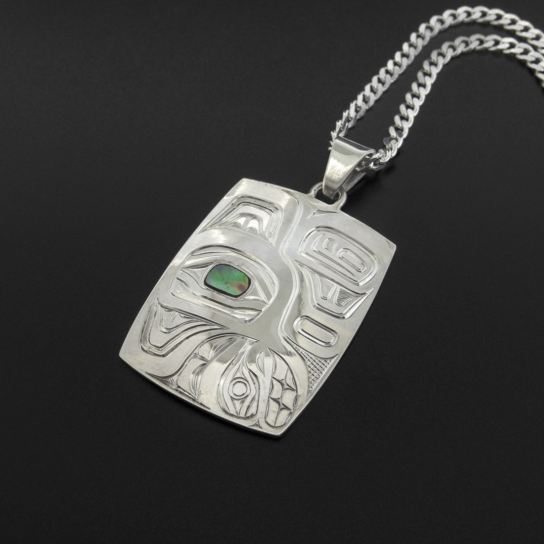 Hummingbird - Silver Pendant with Abalone