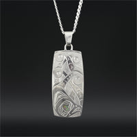 Octopus - Silver Pendant with Abalone