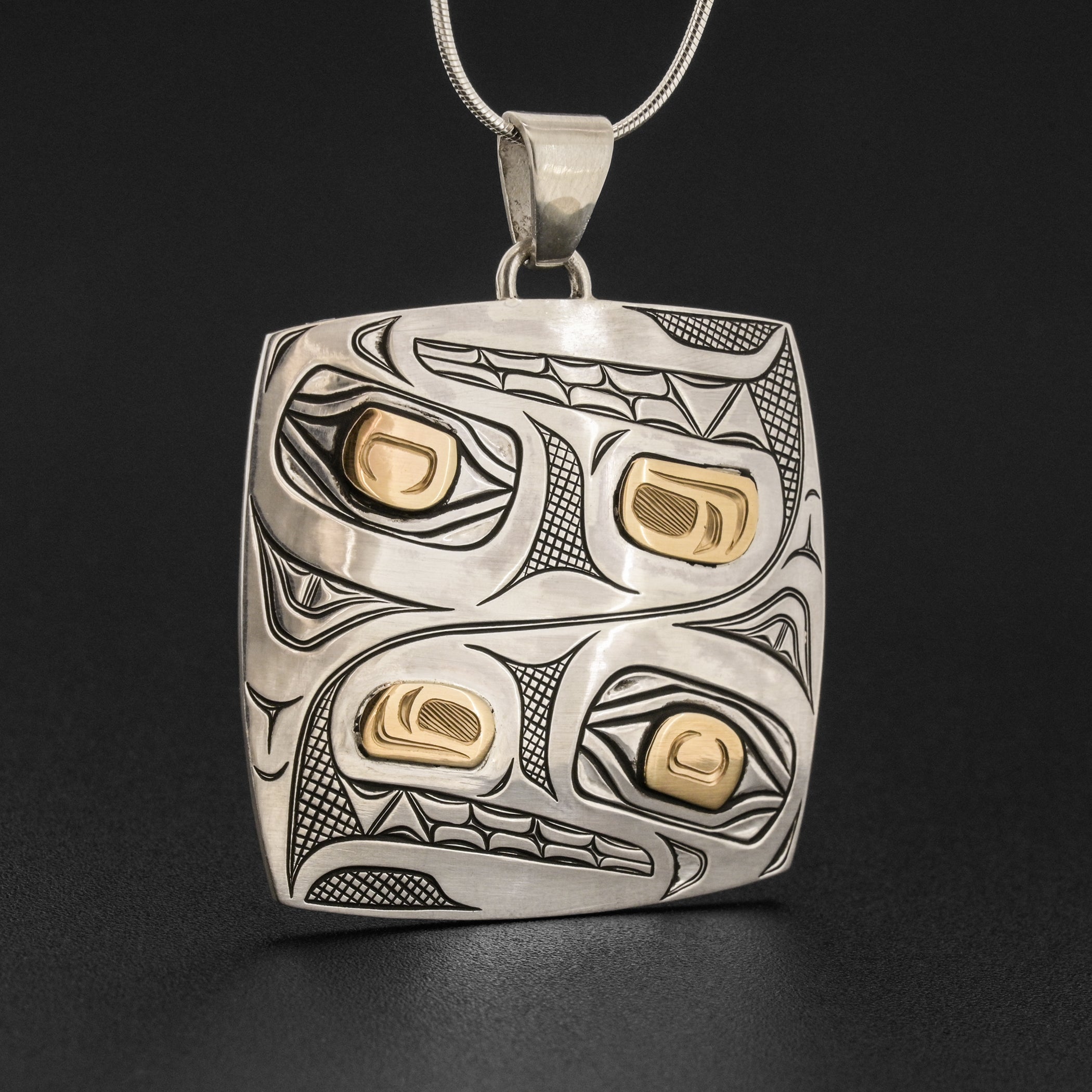 Bear Mother - Silver Pendant with 14k Gold – Lattimer Gallery