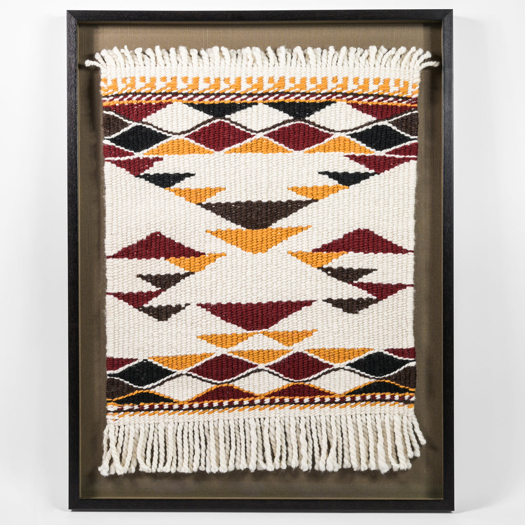 Salish Weaving - Framed Hand Dyed Wool