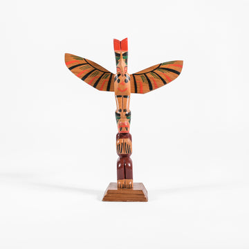 Thunderbird and Bear - Red Cedar Model Pole