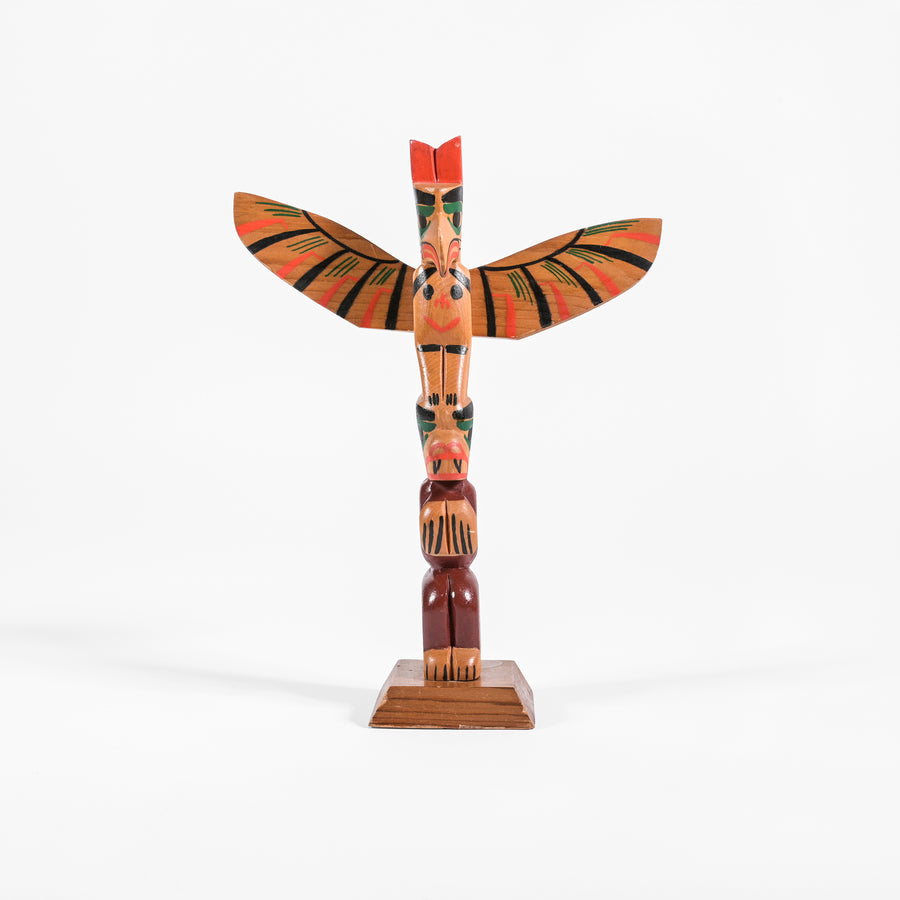 Thunderbird and Bear - Red Cedar Model Pole