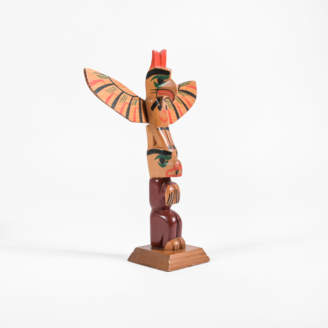 Thunderbird and Bear - Red Cedar Model Pole
