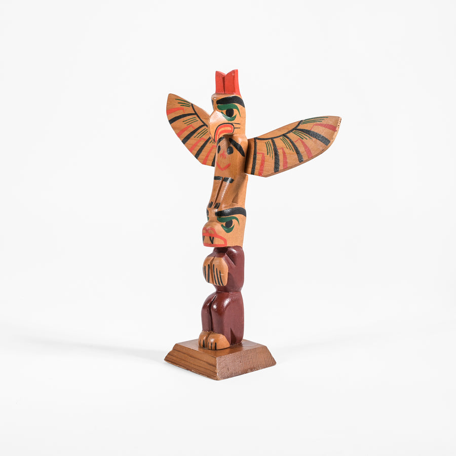 Thunderbird and Bear - Red Cedar Model Pole