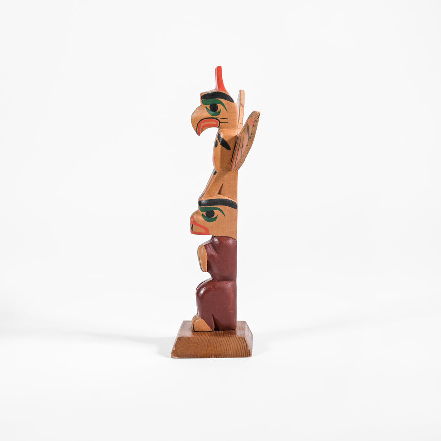Thunderbird and Bear - Red Cedar Model Pole