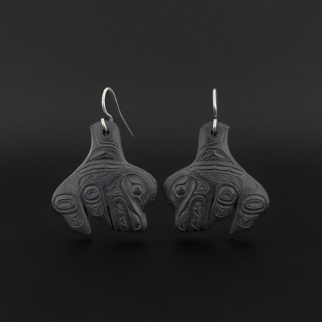 Killerwhale - Argillite Earrings