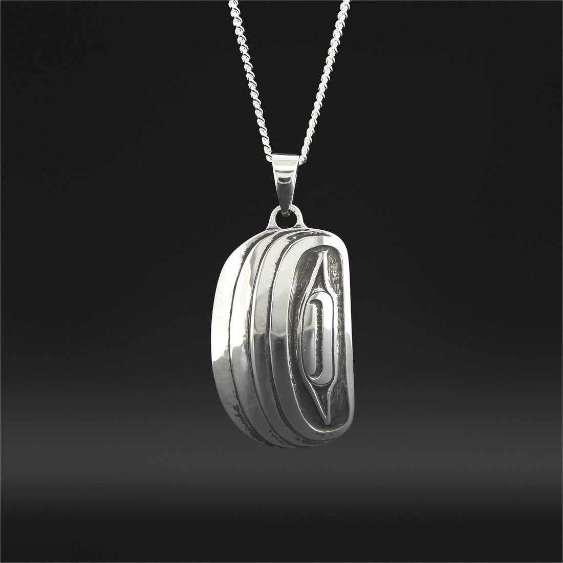 Razor Clams - Set of Silver Pendant and Earrings
