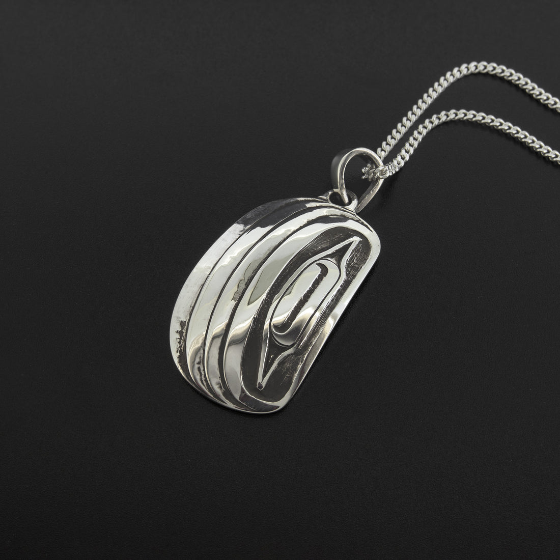Razor Clams - Set of Silver Pendant and Earrings