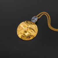 Eagle Ancestor - 18k Gold Pendant with Abalone