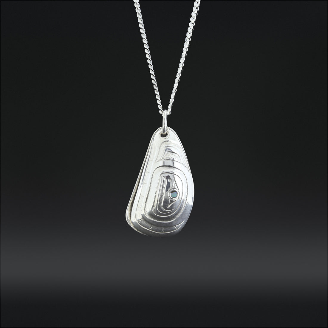 Mussel - Silver Pendant with Abalone