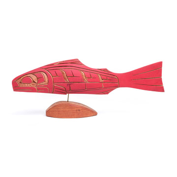 Salmon - Red Cedar Sculpture