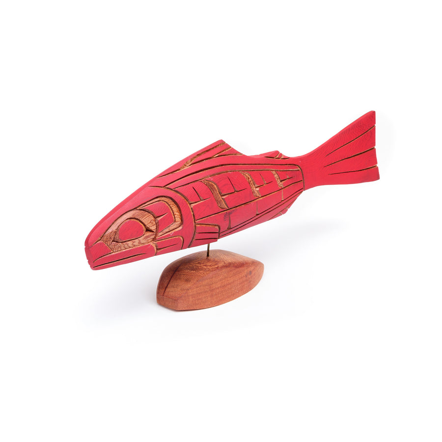 Salmon - Red Cedar Sculpture