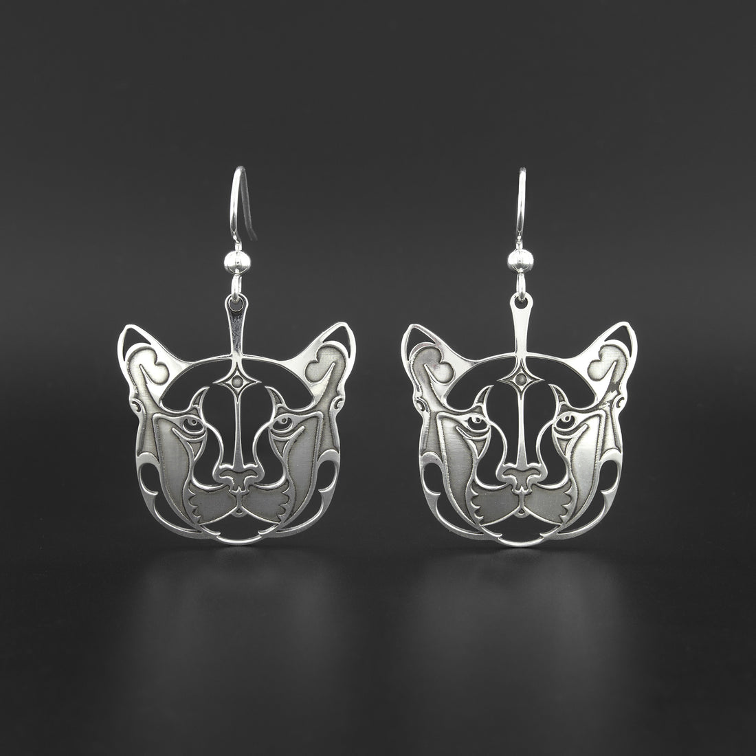 Cougar - Silver Earrings