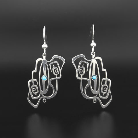 Lovers - Silver Earrings with Turquoise