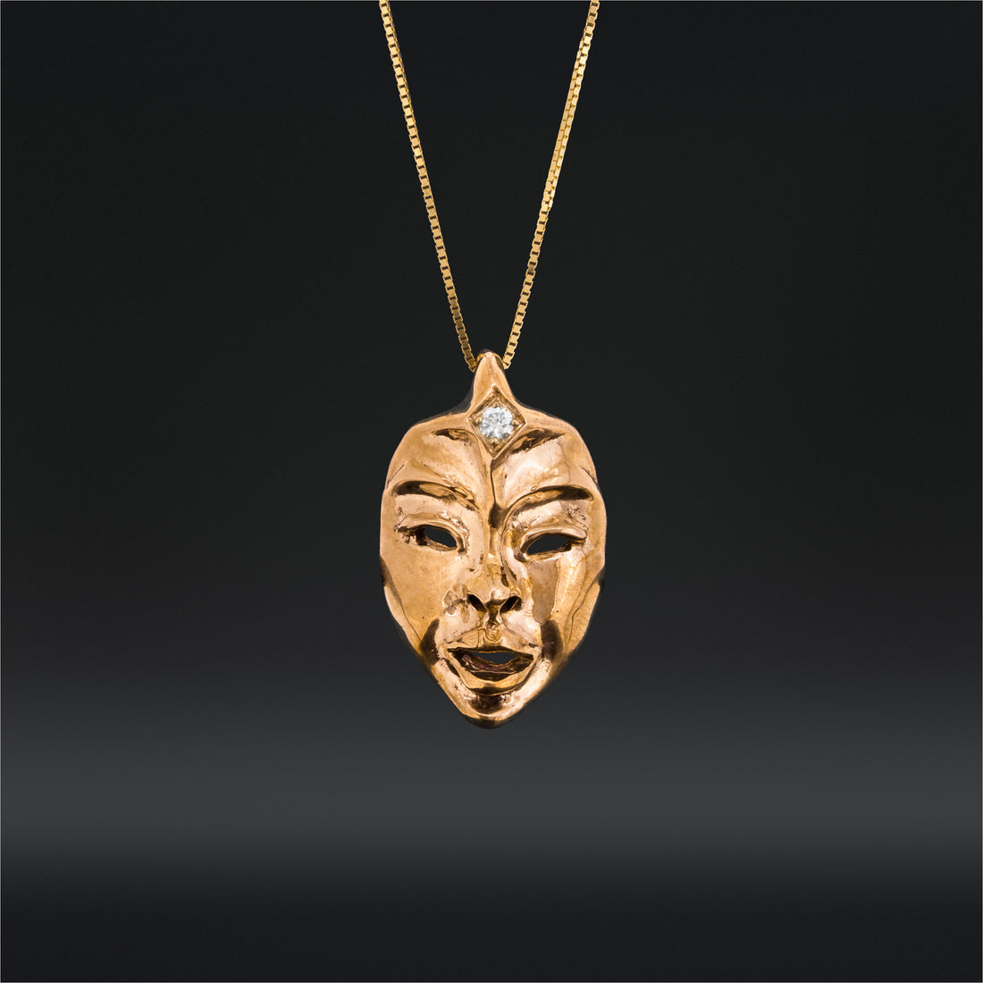 The Seer (Mini) - Bronze Pendant with Cultured Diamond