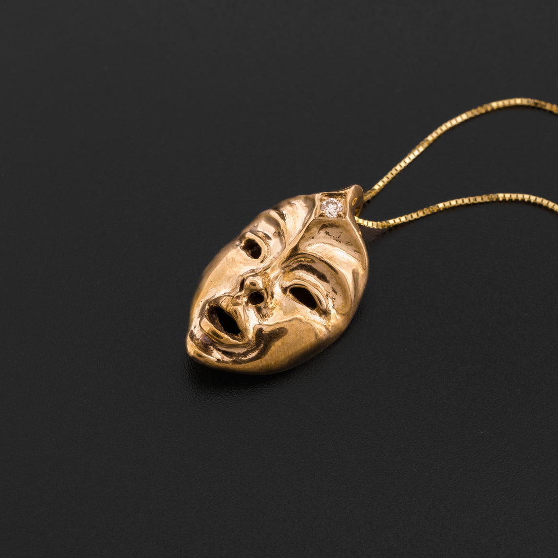 The Seer (Mini) - Bronze Pendant with Cultured Diamond