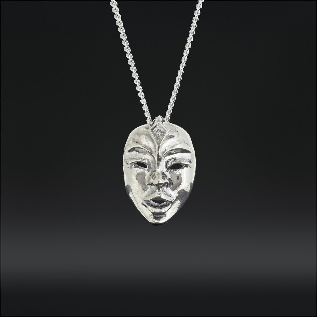 The Seer (Mini) - Silver Pendant with Cultured Diamond